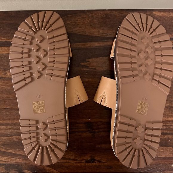 NWOT Madewell The Charley Double-Strap Slide Sandal Desert Camel 6.5 - Picture 9 of 10